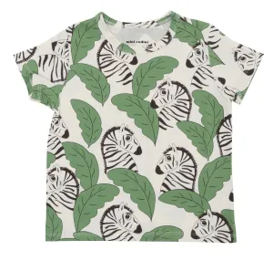 Mini Rodini Zebra Print Crewneck T-Shirt