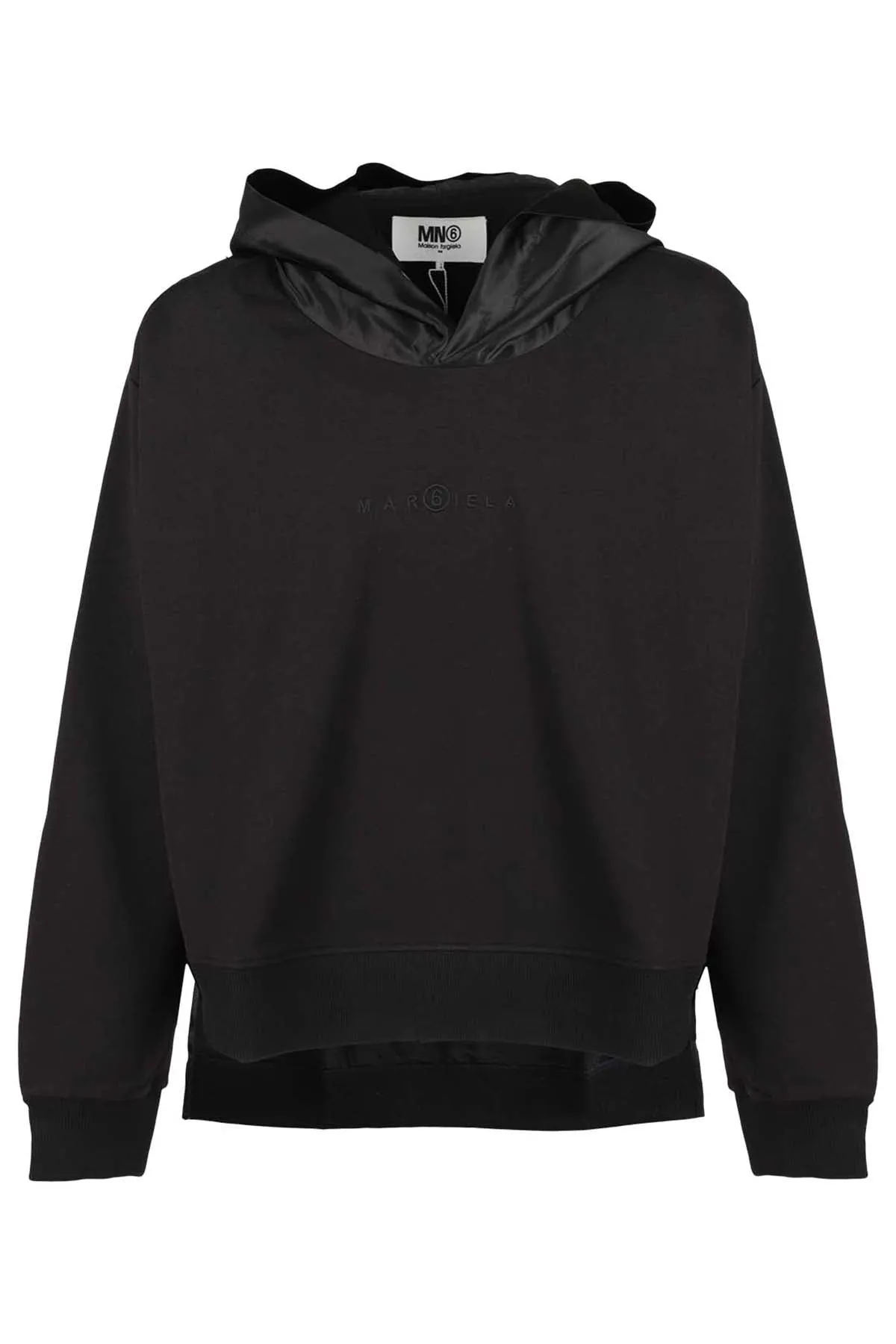 MM6 Maison Margiela Kids Logo Detailed Long-Sleeved Hoodie