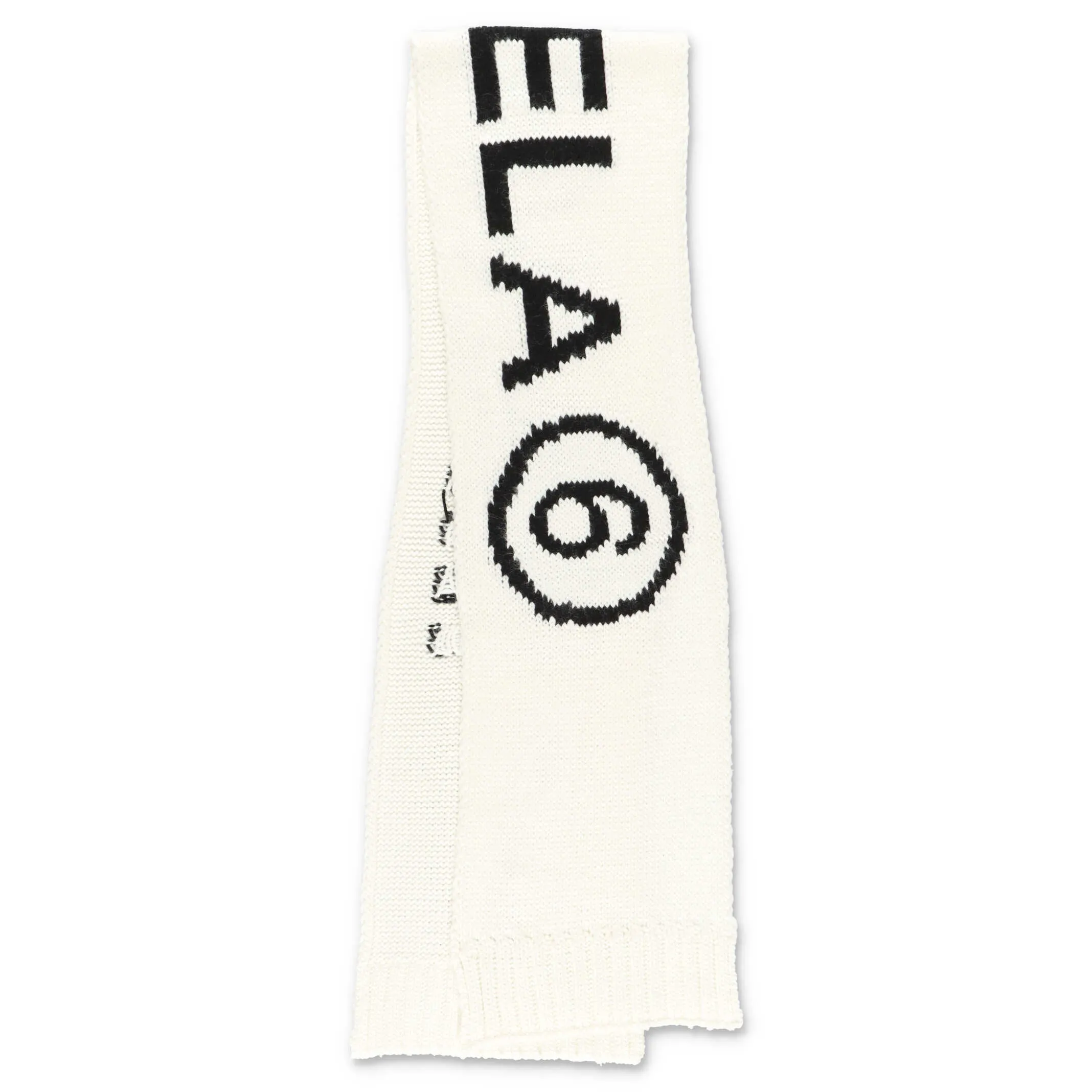 MM6 Maison Margiela Kids Logo Intarsia Knit Scarf