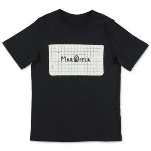 MM6 Maison Margiela Kids Logo Patch Crewneck T-Shirt