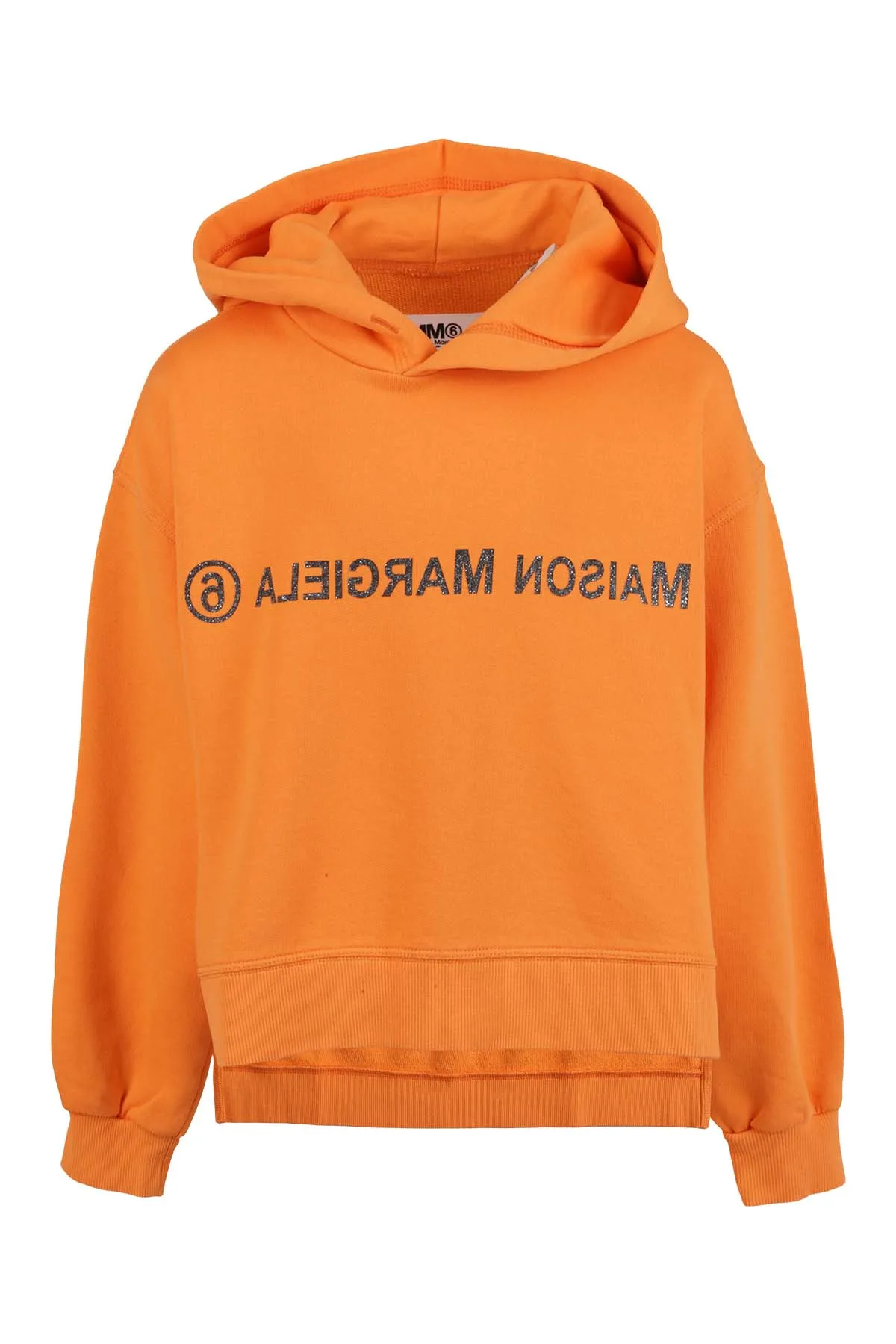 MM6 Maison Margiela Kids Logo Printed Long-Sleeved Hoodie