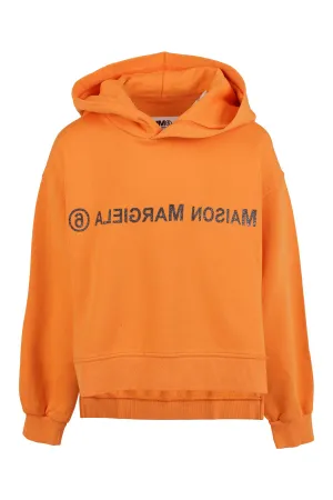 MM6 Maison Margiela Kids Logo Printed Long-Sleeved Hoodie
