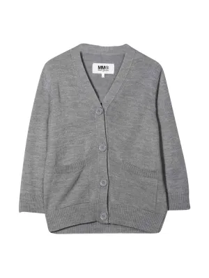MM6 Maison Margiela Kids V-Neck Buttoned Cardigan