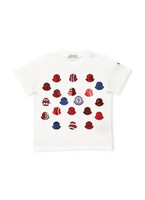 Moncler Enfant Logo Embroidered T-Shirt