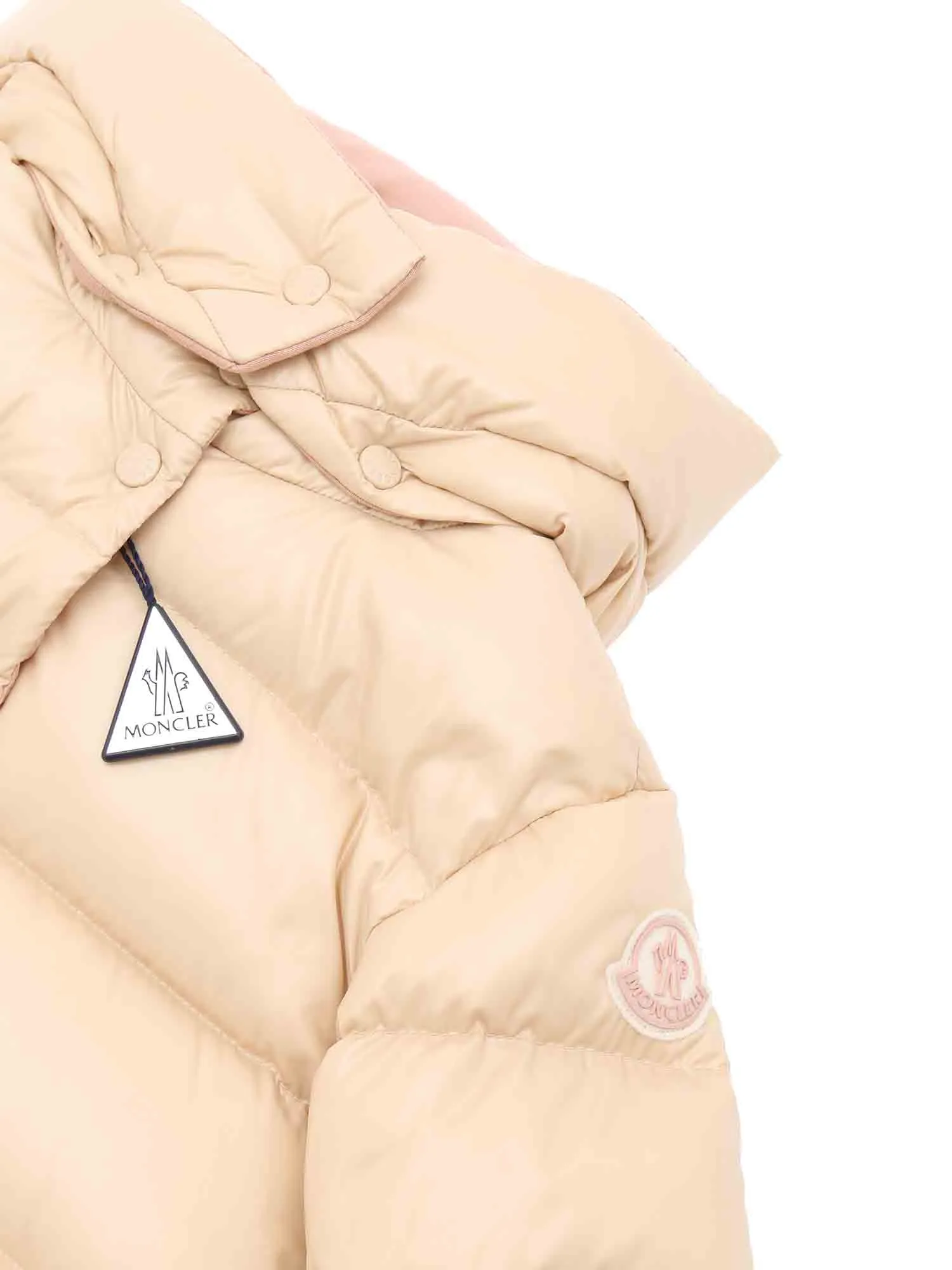 Moncler Enfant Logo Patch Hooded Down Jacket