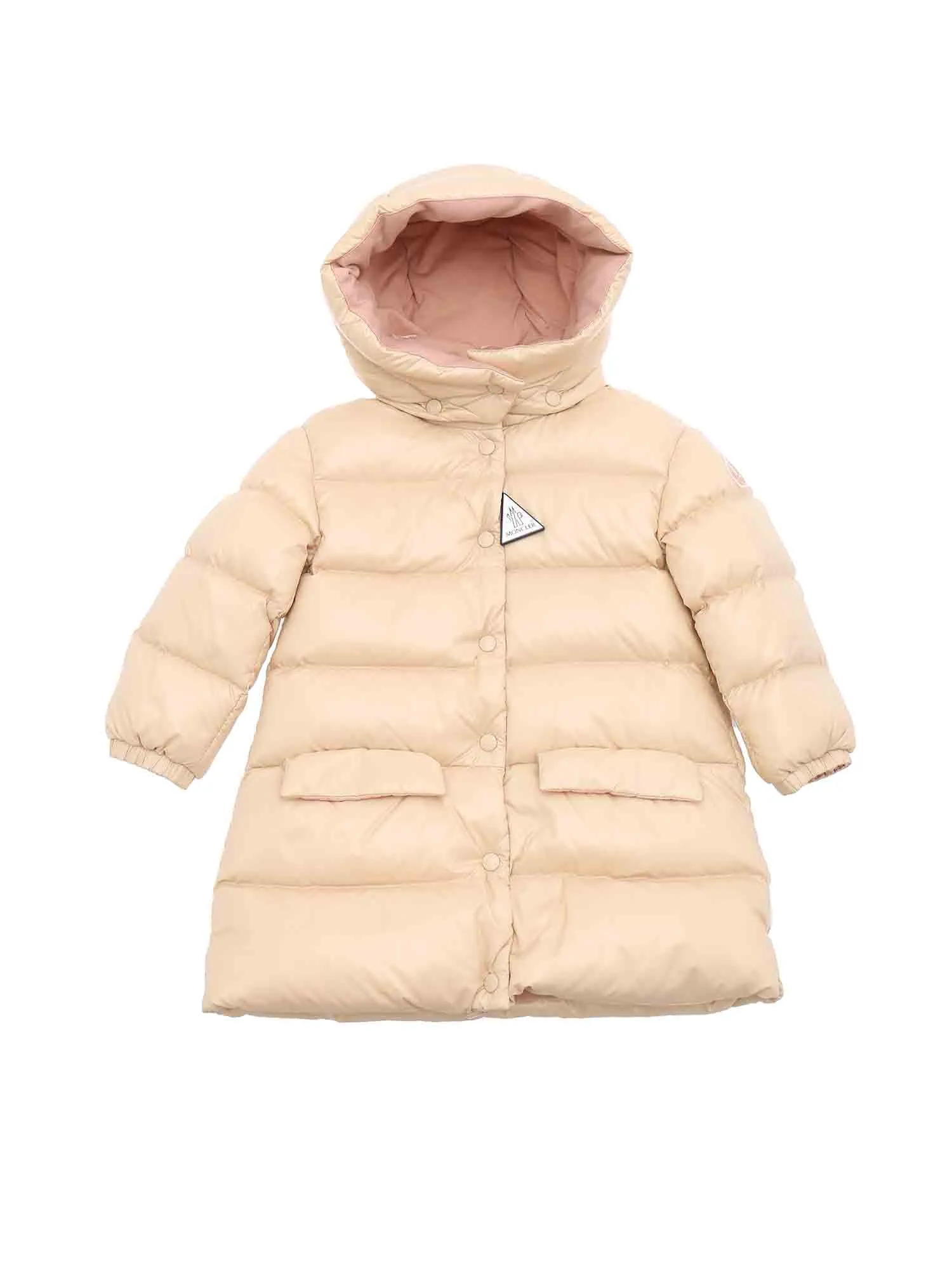 Moncler Enfant Logo Patch Hooded Down Jacket