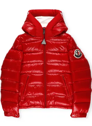 Moncler Enfant Logo Patch Hooded Down Jacket