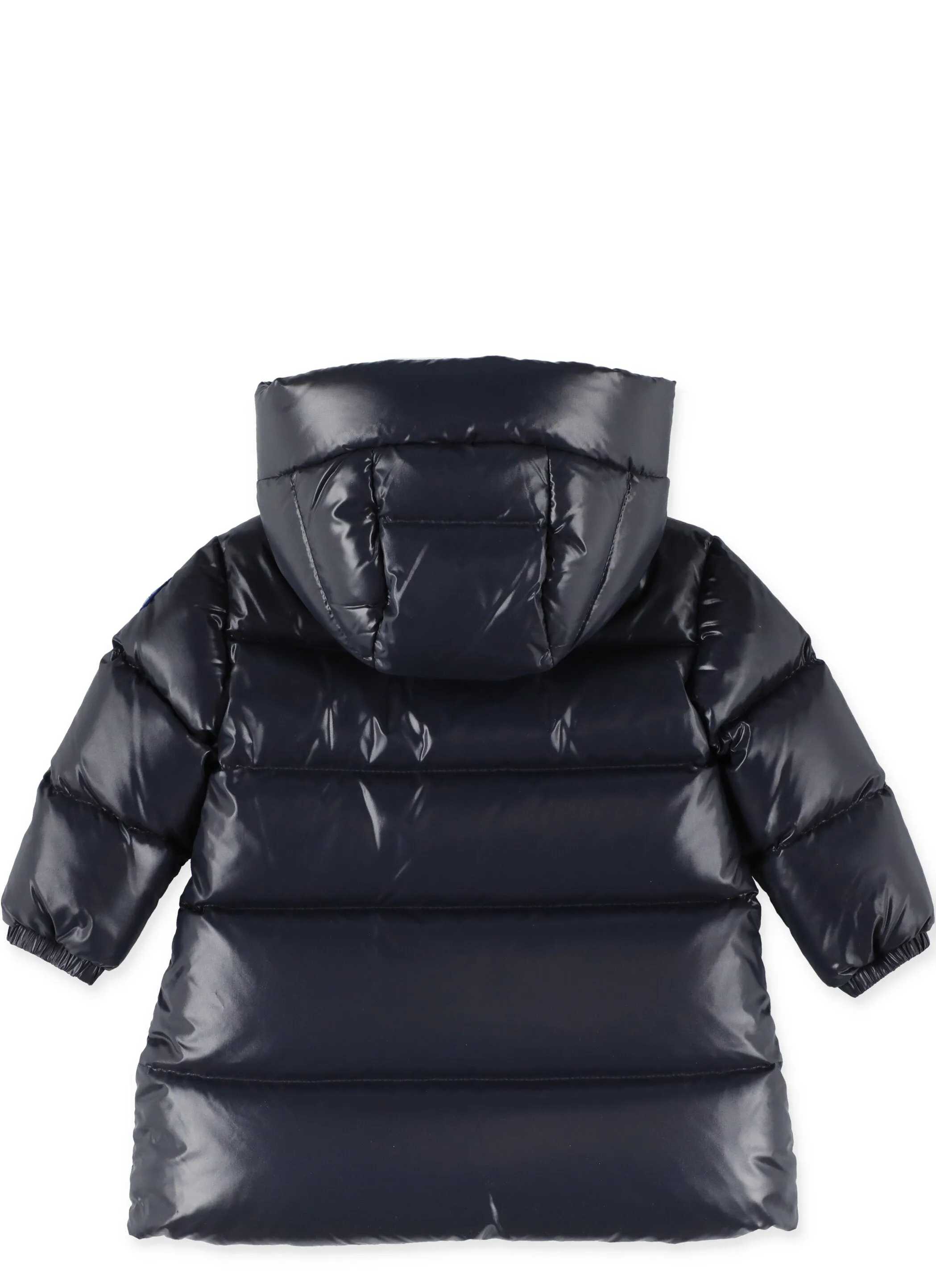 Moncler Enfant Logo Patch Hooded Down Jacket
