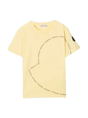Moncler Enfant Logo Printed Crewneck T-Shirt