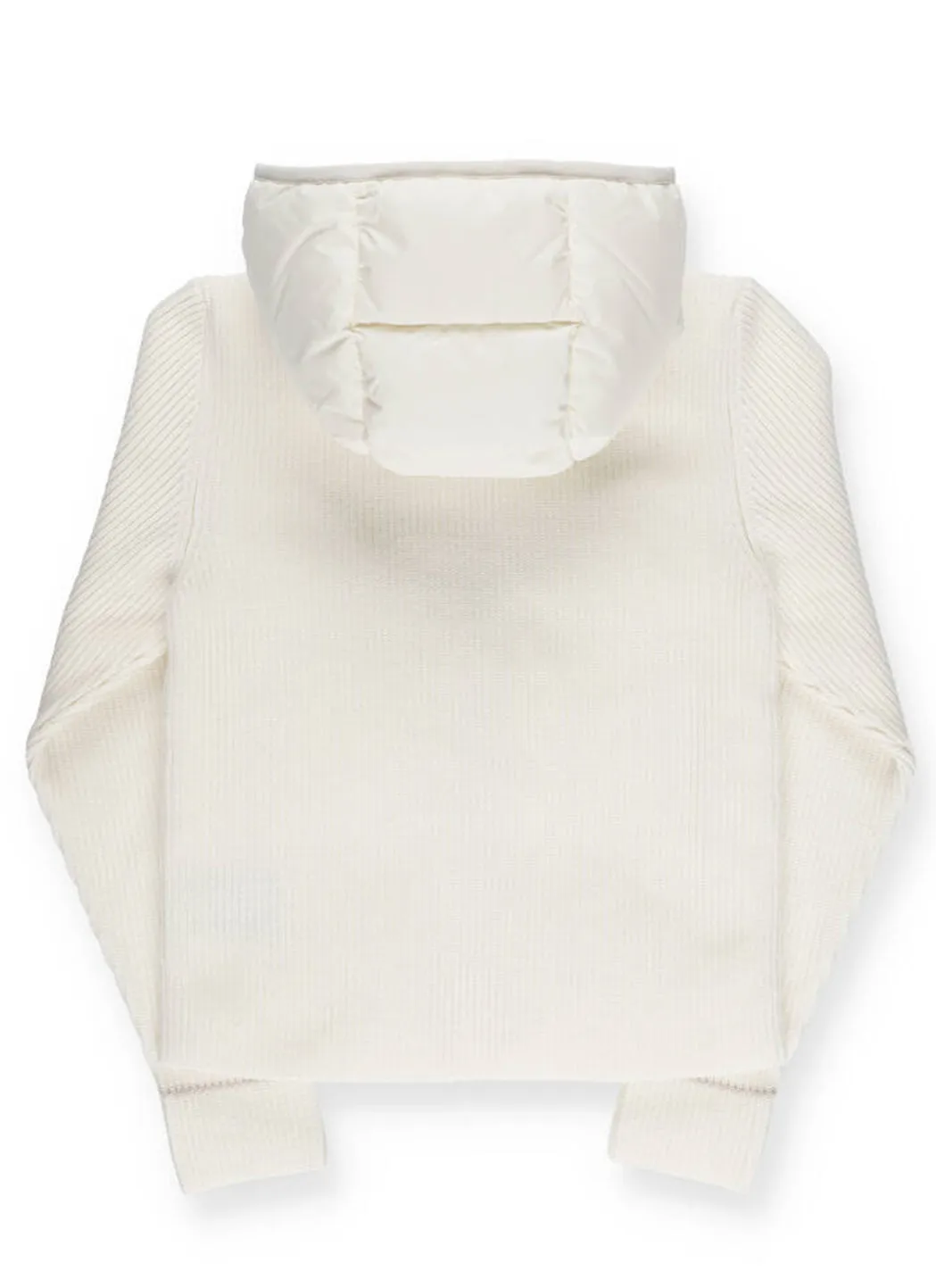 Moncler Enfant Quilted Panel Hooded Knit Jacket