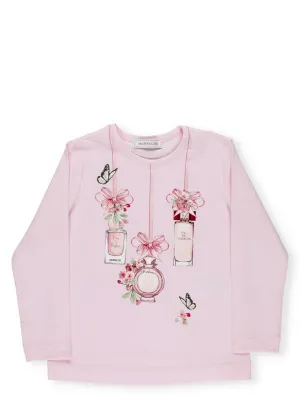 Monnalisa Perfume Printed Long Sleeve T-Shirt