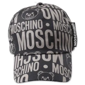 Moschino Kids Allover Teddy Logo Baseball Cap