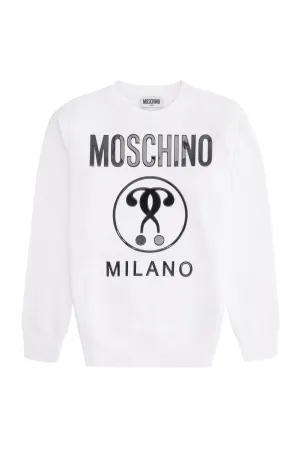 Moschino Kids Double Question Mark Logo Printed Sweatshirt