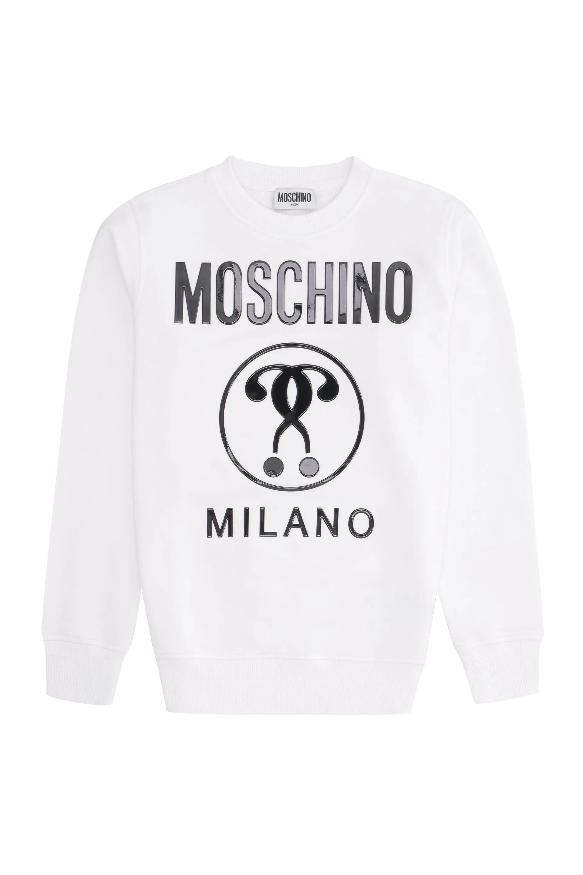 Moschino Kids Double Question Mark Logo Printed Sweatshirt