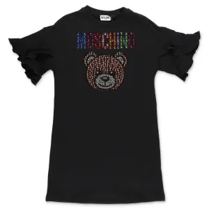 Moschino Kids Embellished Logo Teddy Bear T-Shirt Dress