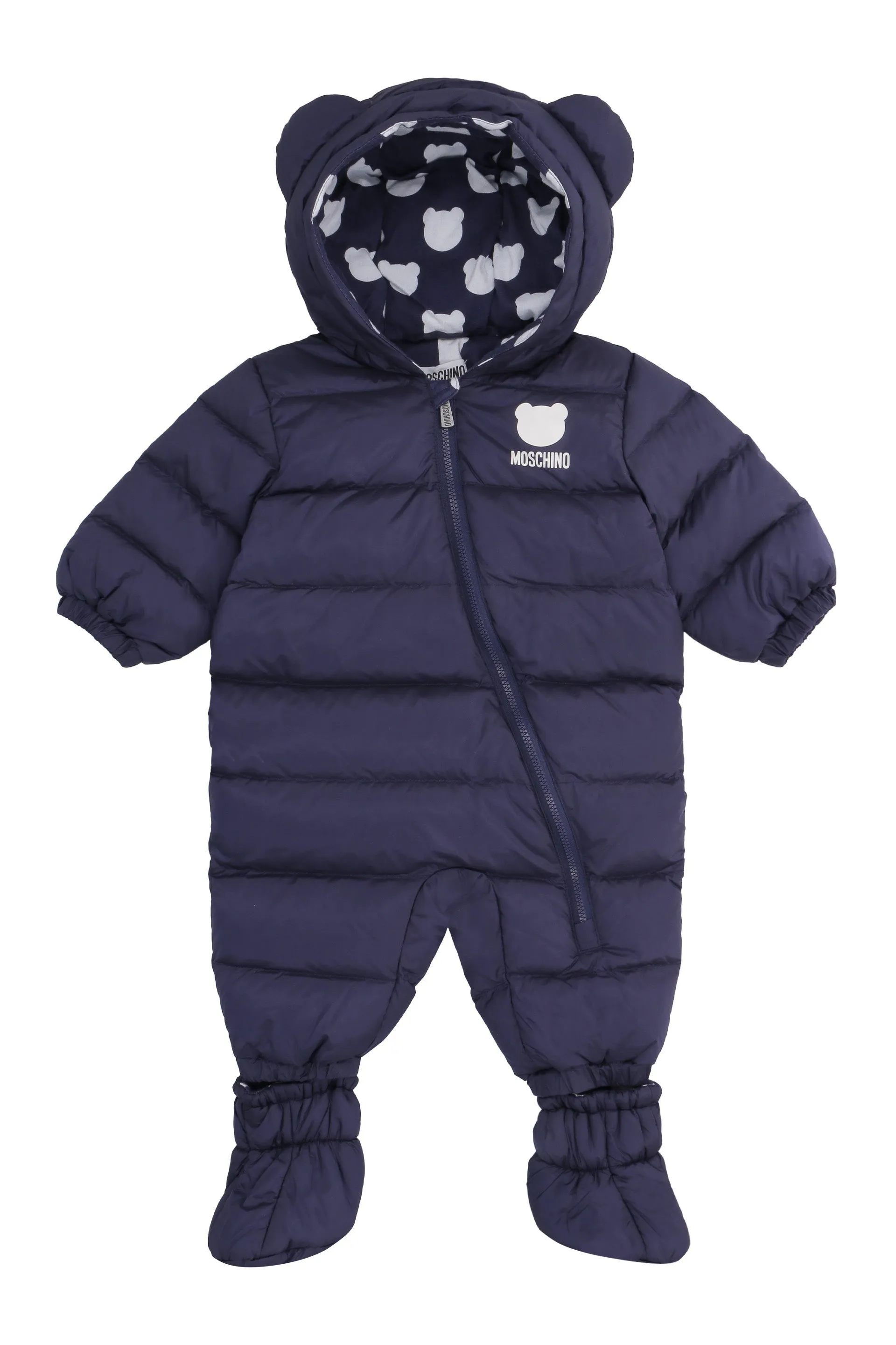 Moschino Kids Logo Detailed Padded Babygrow