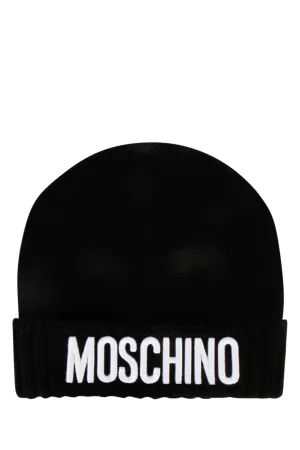 Moschino Kids Logo Embroidered Beanie