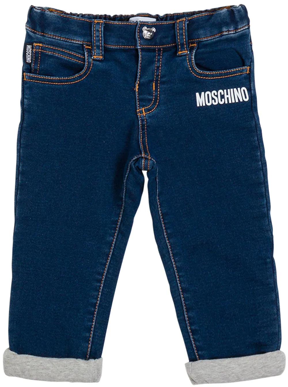 Moschino Kids Logo Print Teddy Jeans