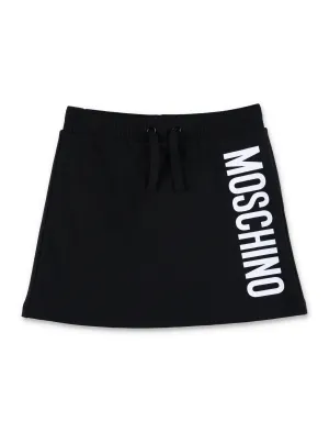 Moschino Kids Logo Printed Drawstring Skirt