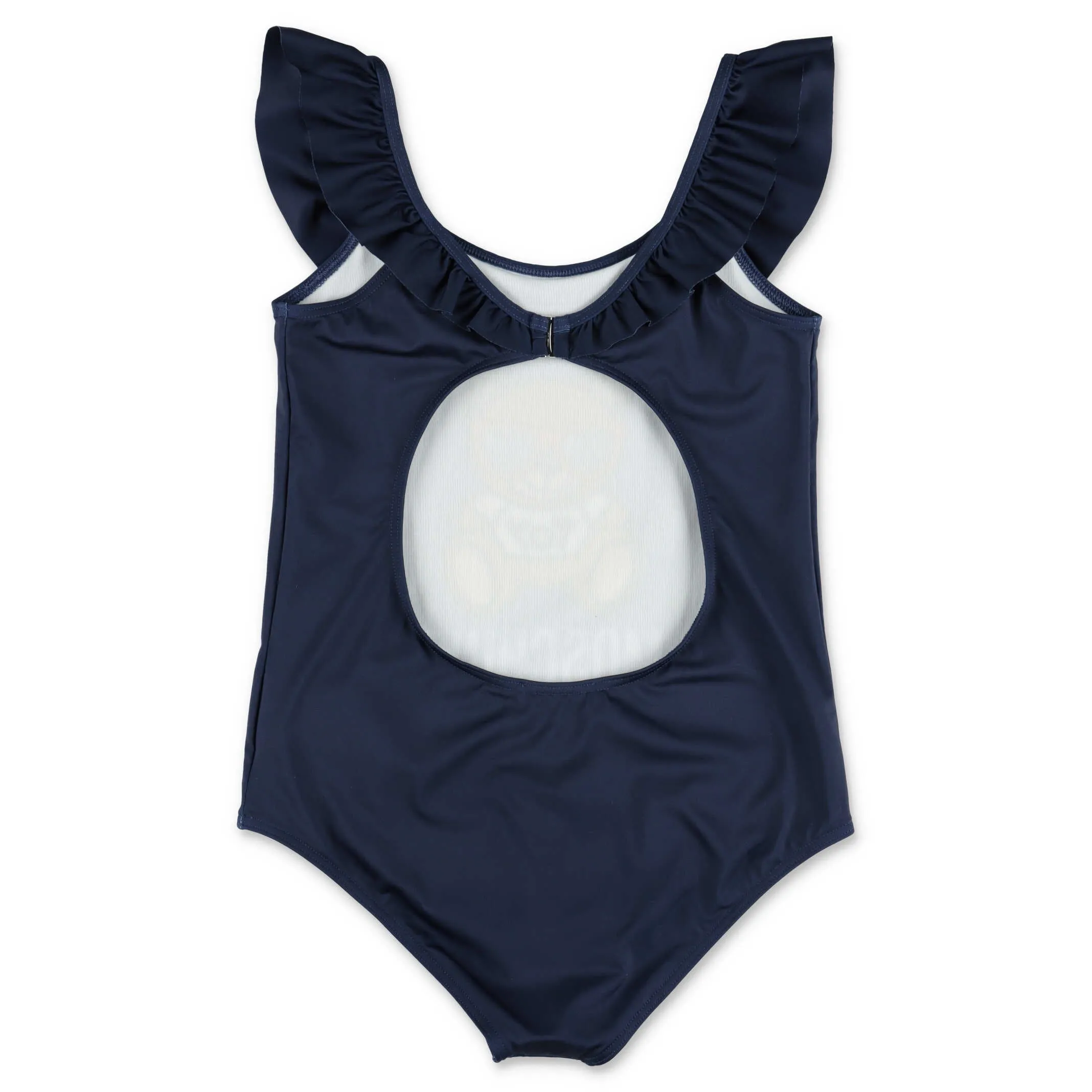 Moschino Kids Teddy Bear Logo Printed Ruffled Swimsuit