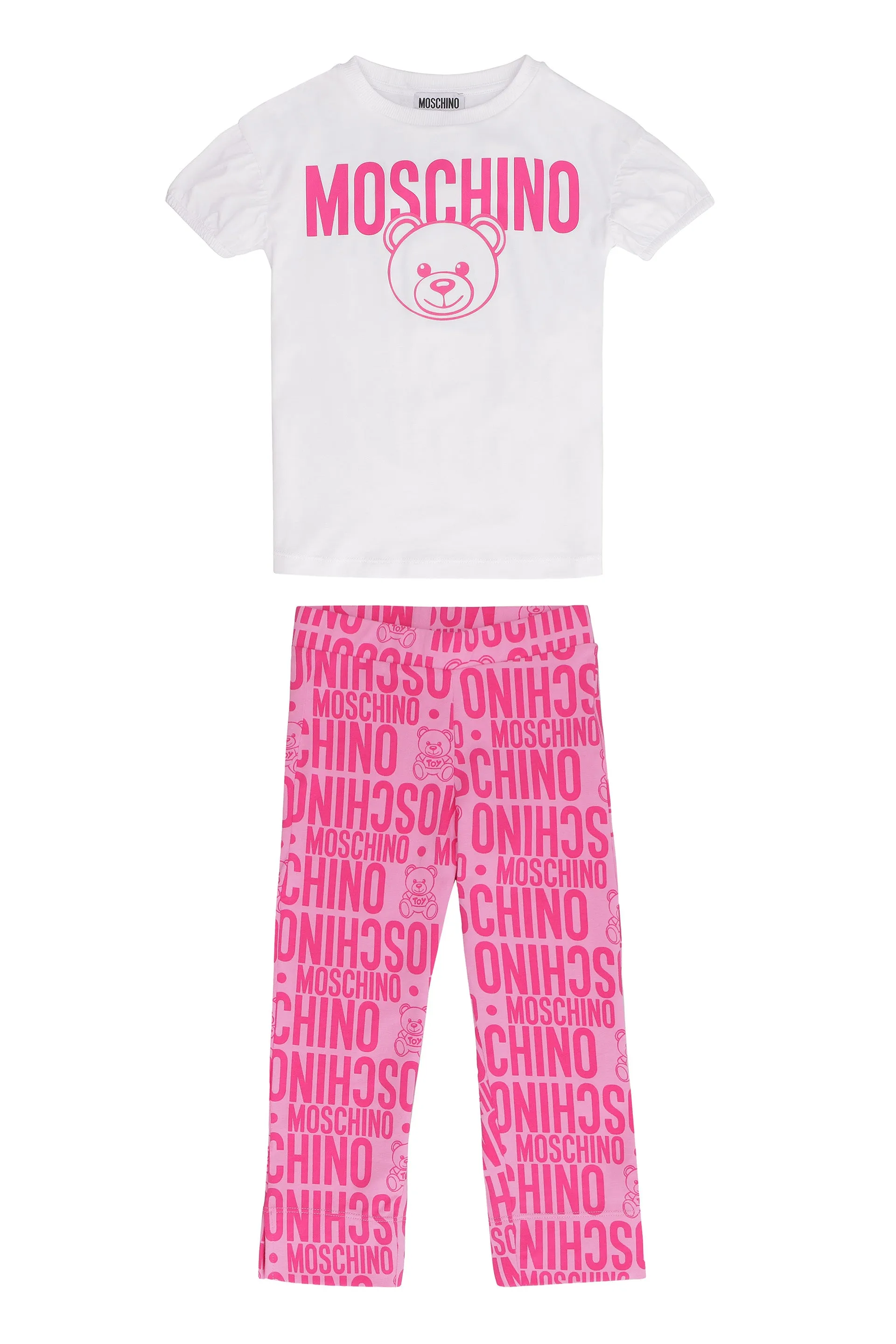 Moschino Kids Teddy Bear Logo Printed Two-Piece Set