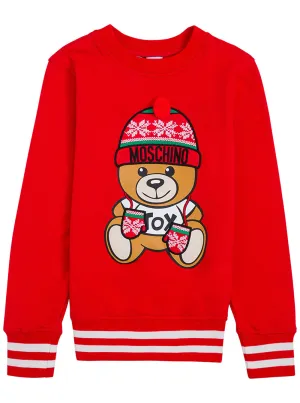 Moschino Kids Teddy Bear Print Crewneck Sweatshirt