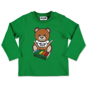 Moschino Kids Teddy Bear Printed Long Sleeve T-Shirt
