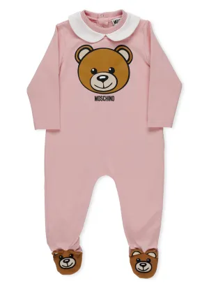 Moschino Kids Teddy Detailed Baby Onesie
