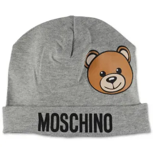 Moschino Kids Teddy Logo Print Beanie