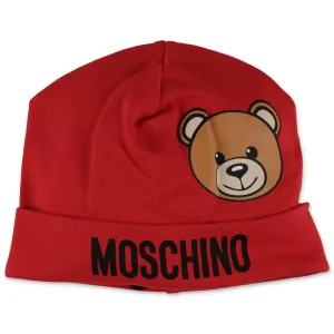 Moschino Kids Teddy Logo Print Beanie