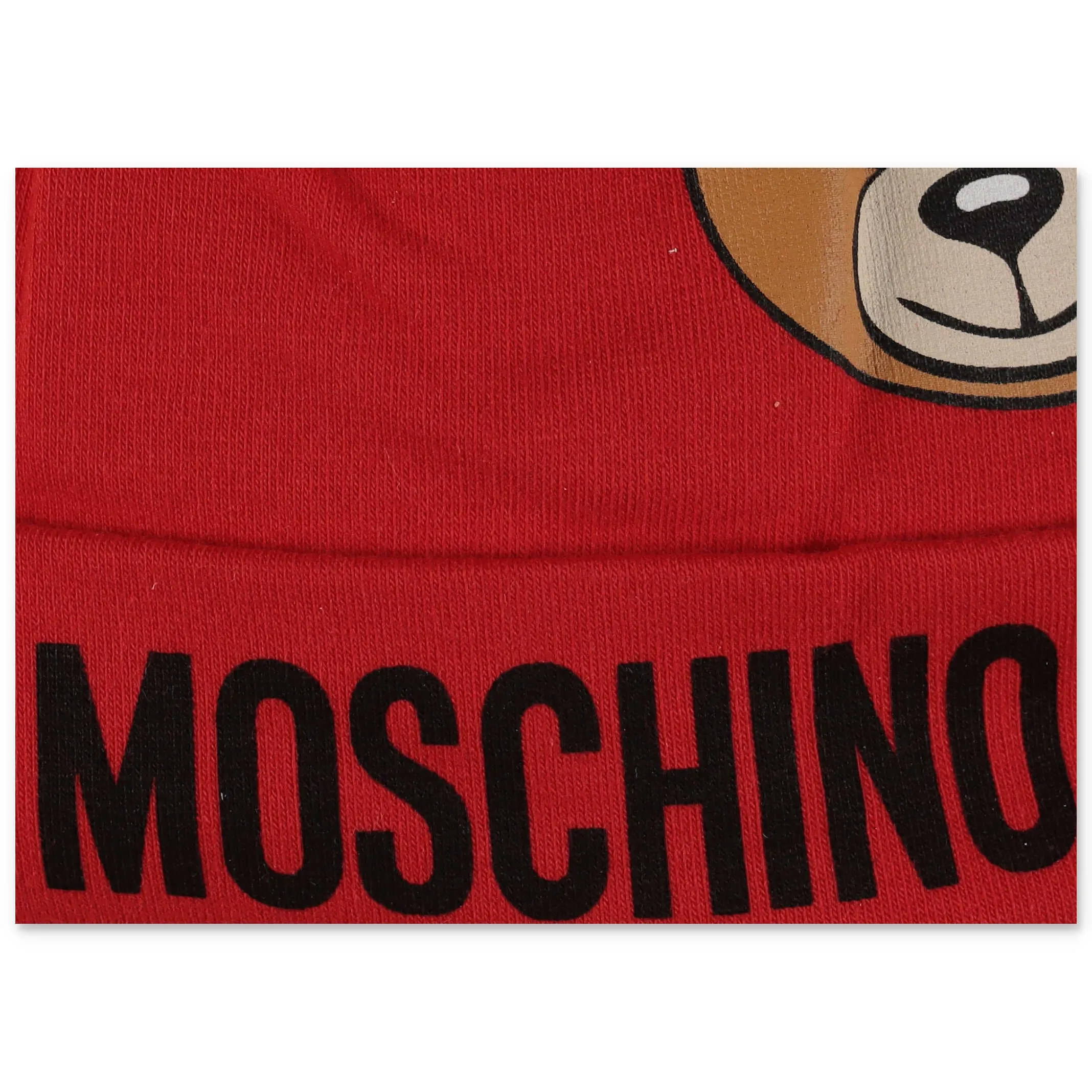 Moschino Kids Teddy Logo Print Beanie