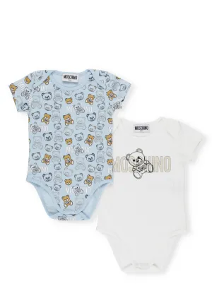 Moschino Kids Teddy Print Two-Pack Body Set