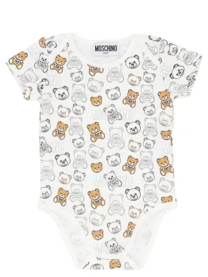 Moschino Kids Teddy Print Two-Pack Body Set