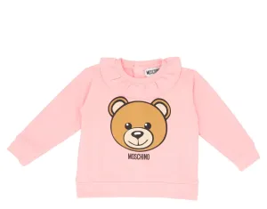 Moschino Kids Teddy Ruffled Collar Sweatshirt