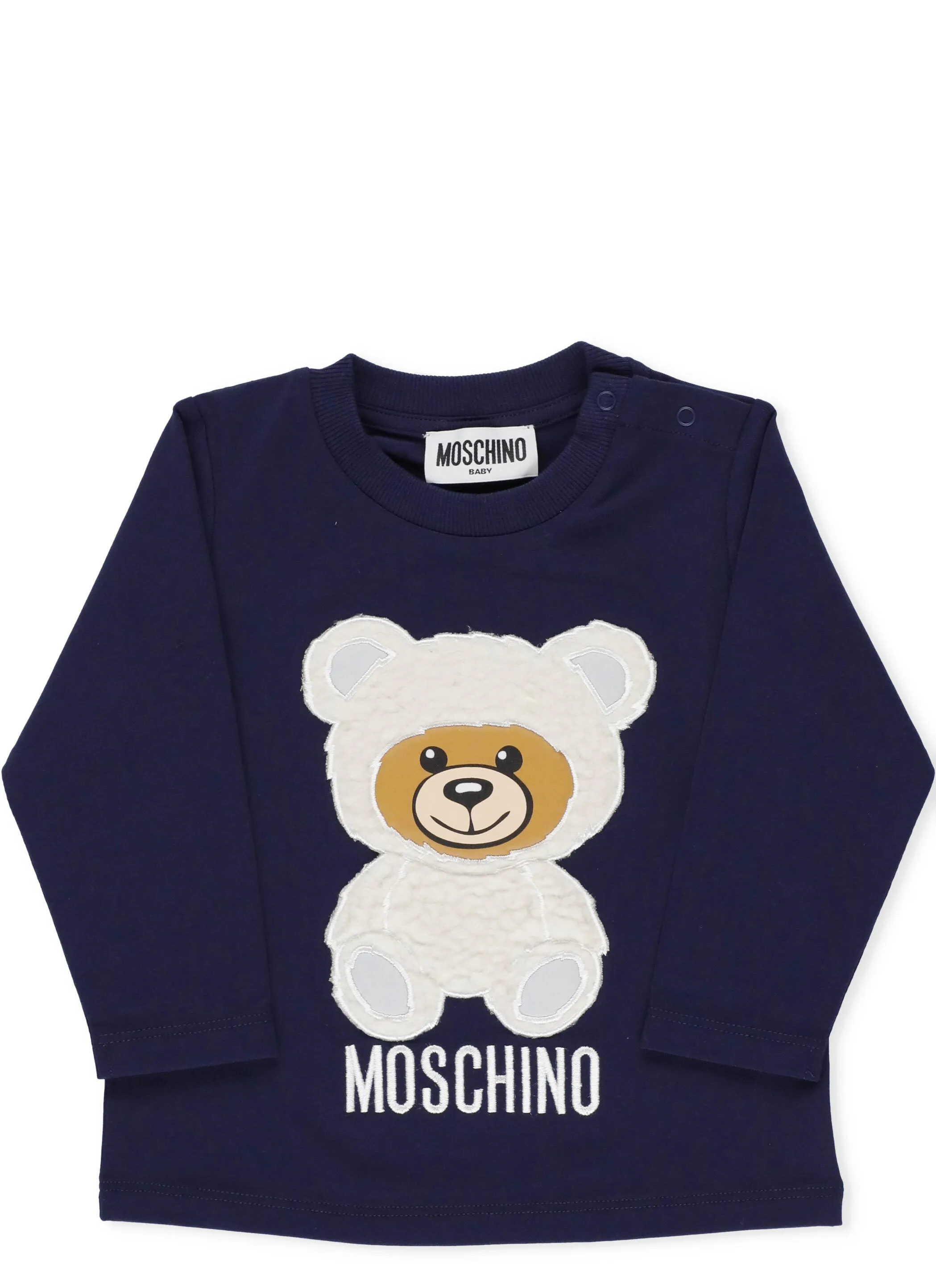 Moschino Kids Winter Teddy Embellished Long-Sleeve Top