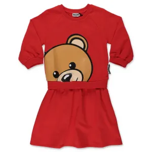 Moshino Kids Teddy Bear Printed Sweatshirt Dress