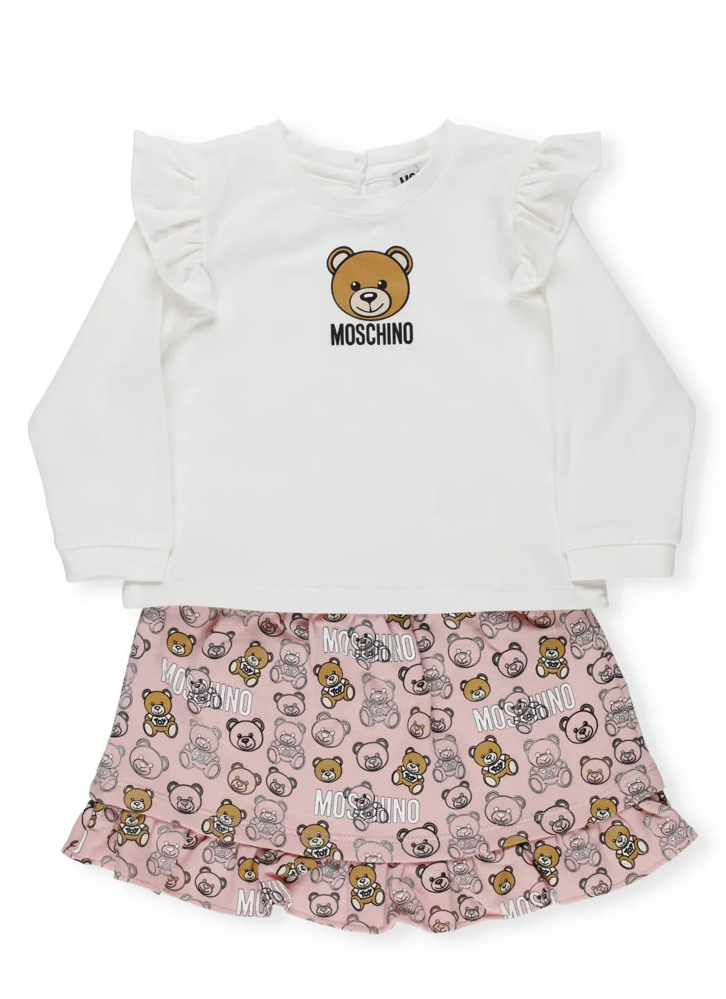 Moshino Kids Teddy Logo Print Two-Piece Set