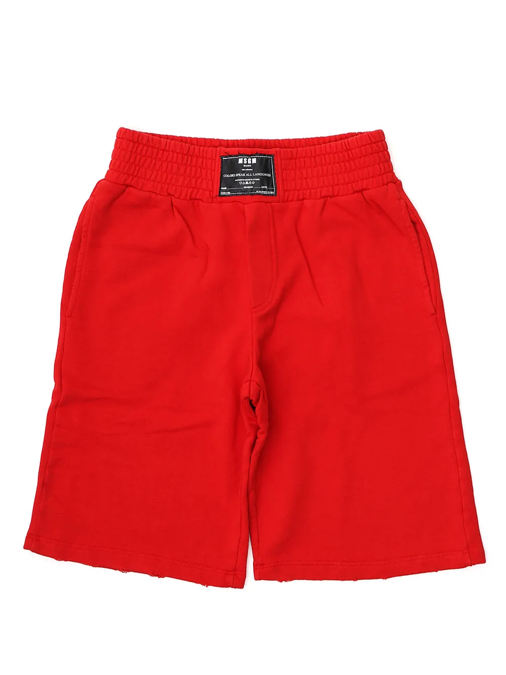 MSGM Kids Logo Patch Shorts