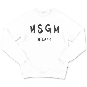 MSGM Kids Logo Print Crewneck Sweatshirt