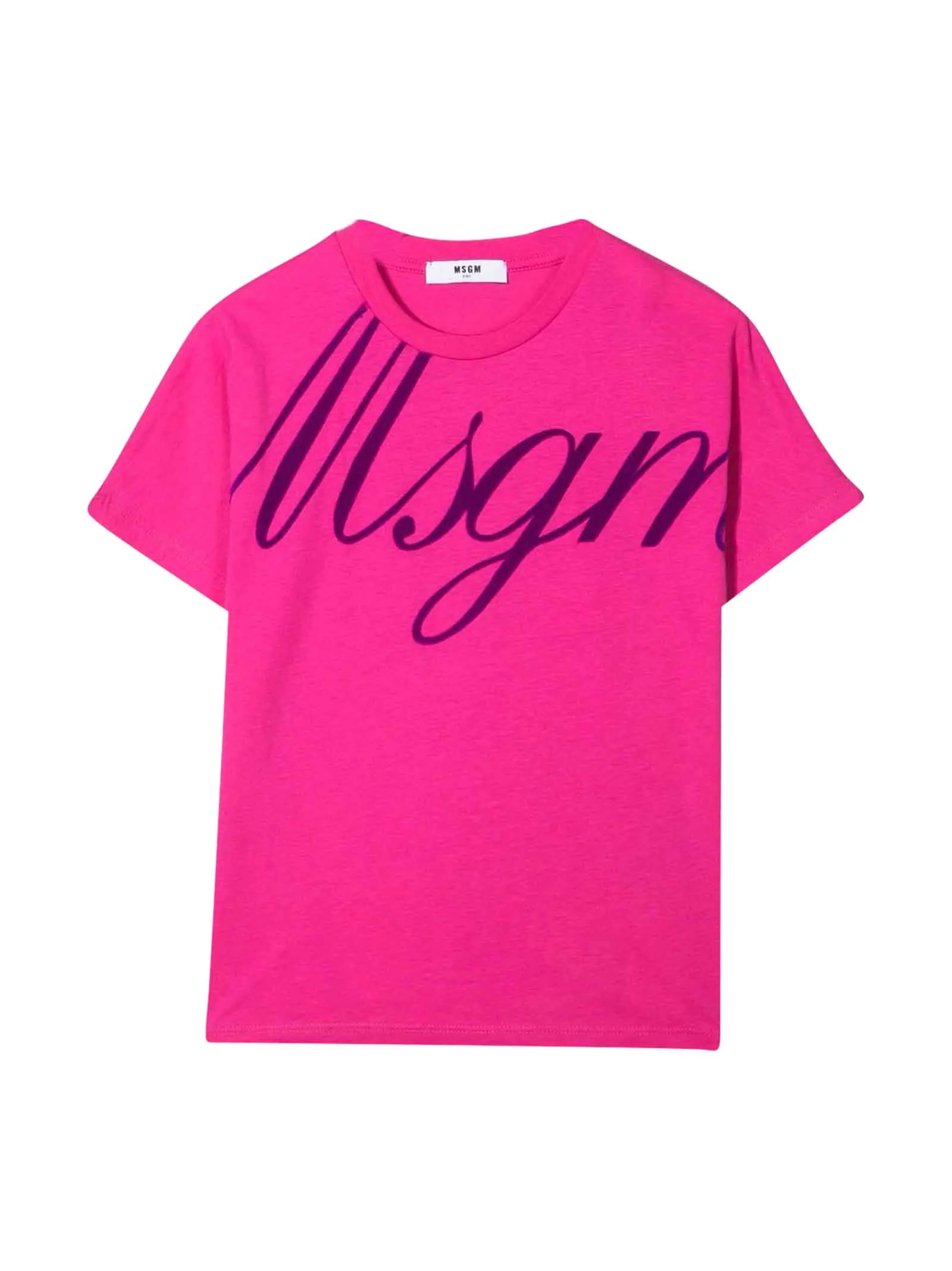 MSGM Kids Logo Print Crewneck T-Shirt