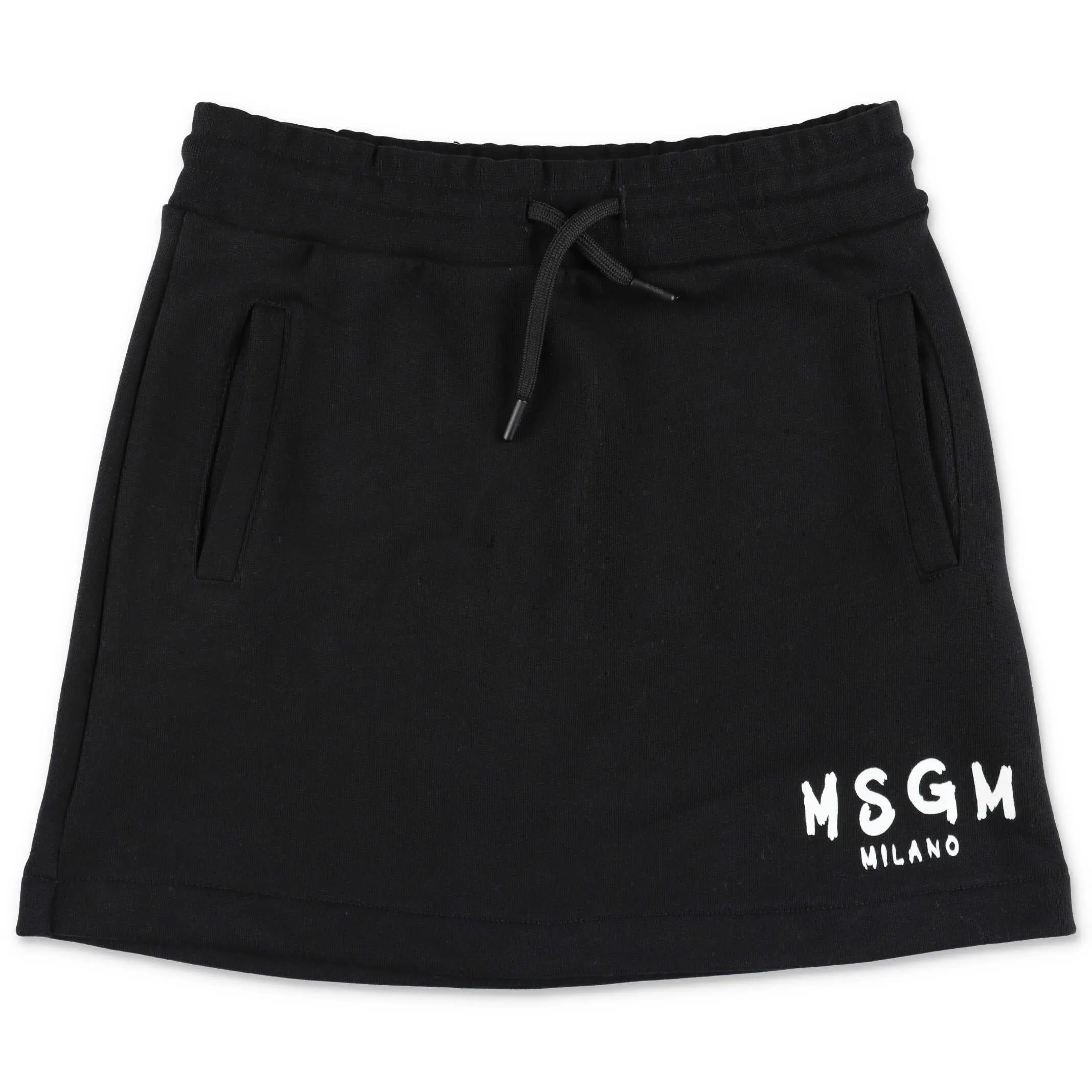 MSGM Kids Logo Print Drawstring Skirt