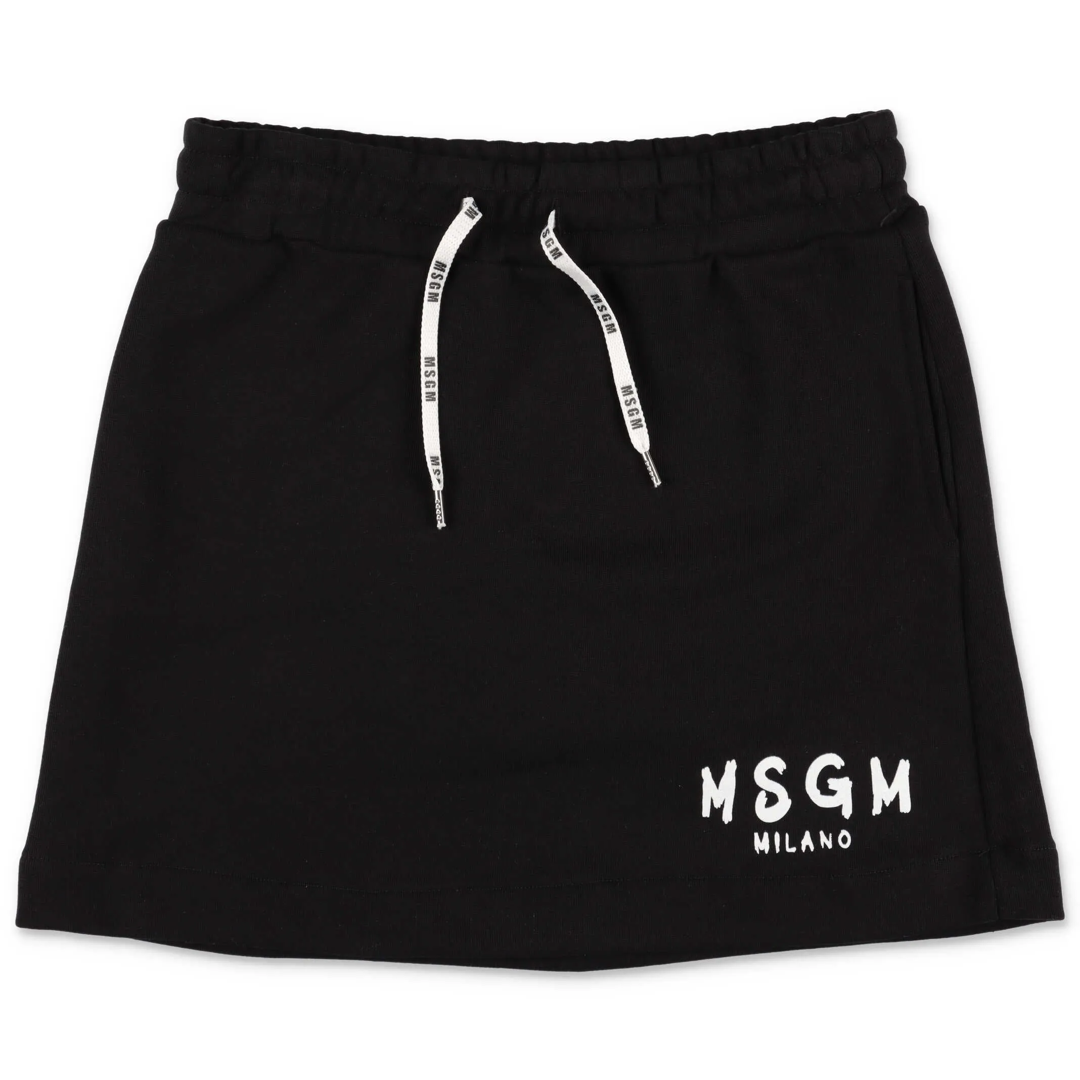 MSGM Kids Logo Print Drawstring Skirt