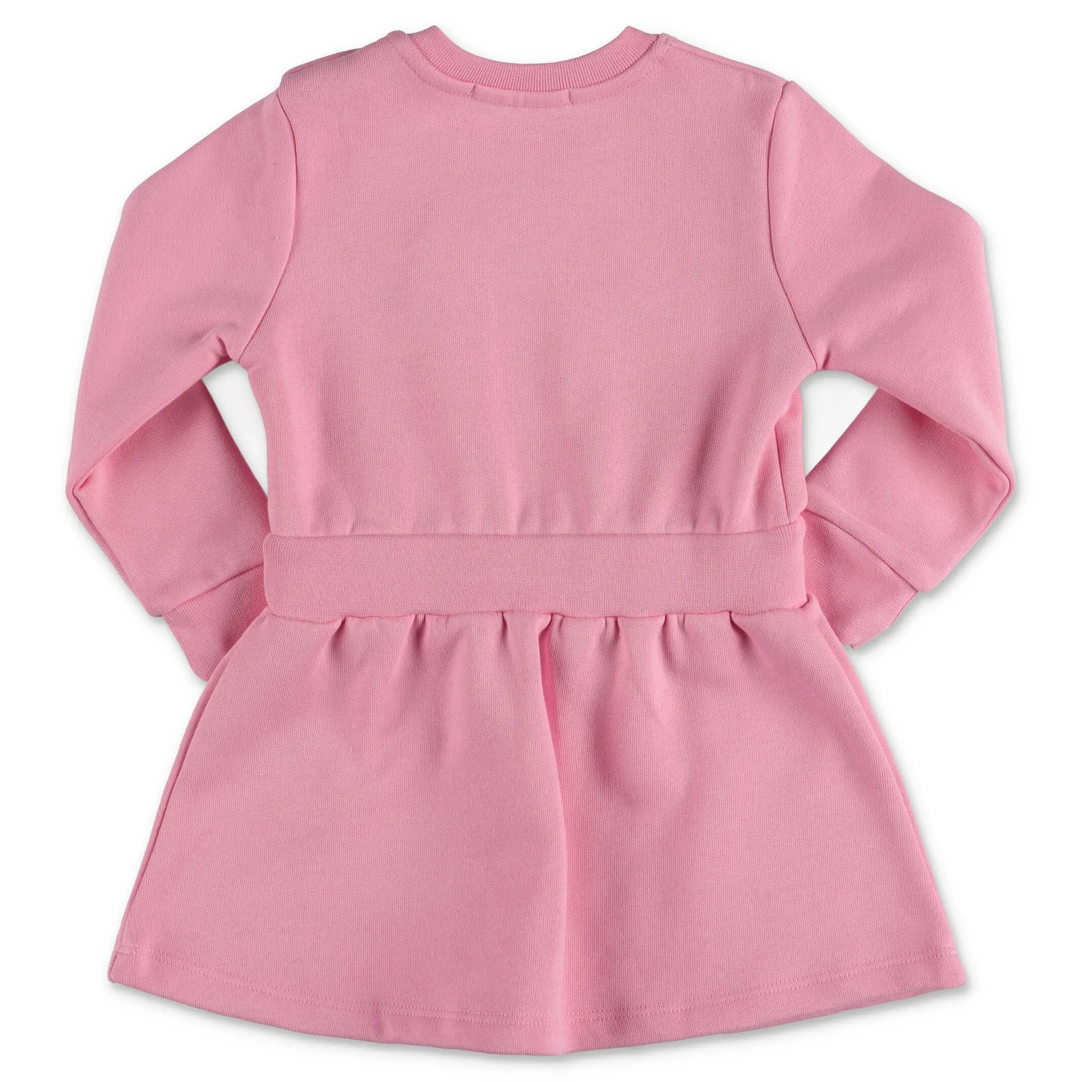 MSGM Kids Logo Print Drawstring Waist Dress