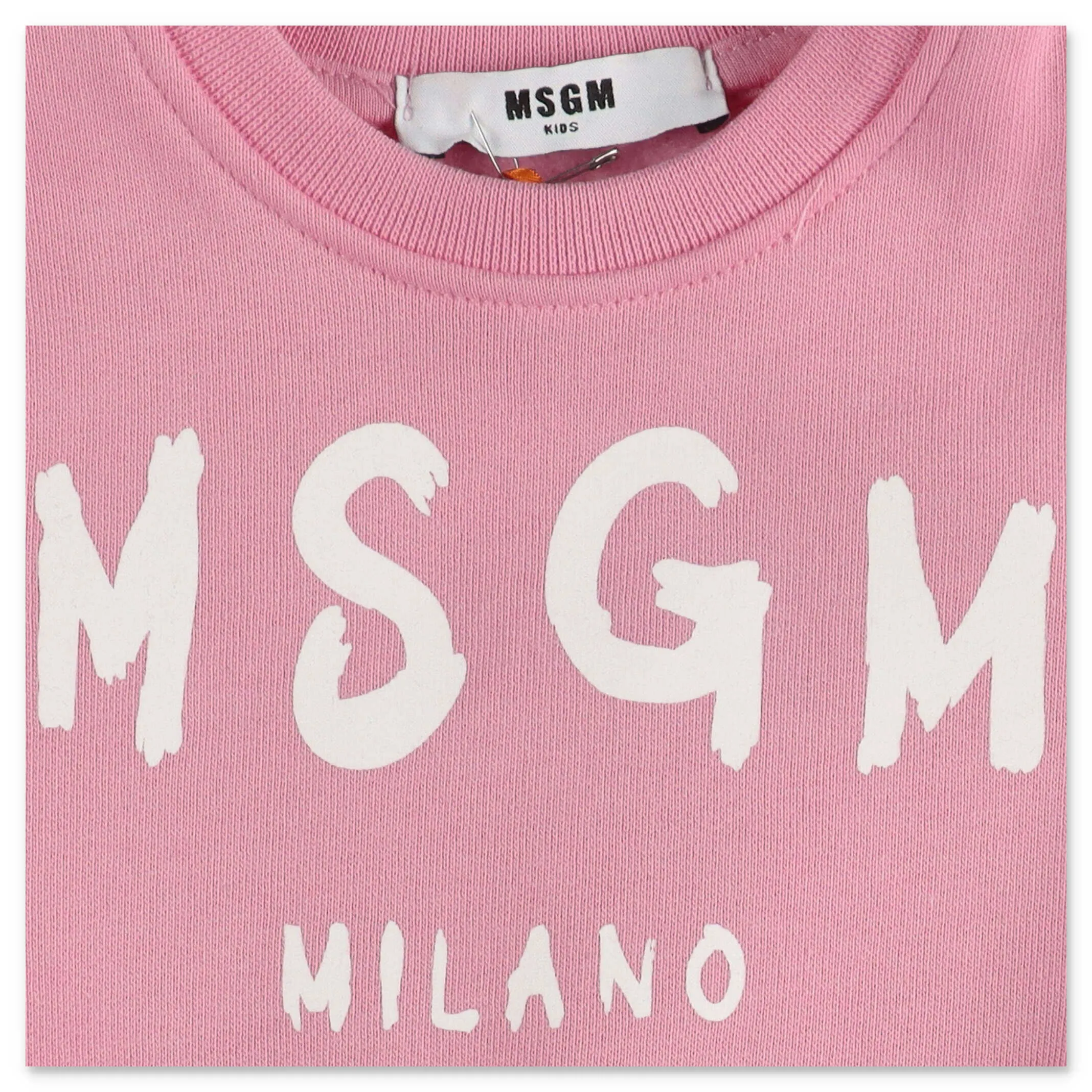 MSGM Kids Logo Print Drawstring Waist Dress
