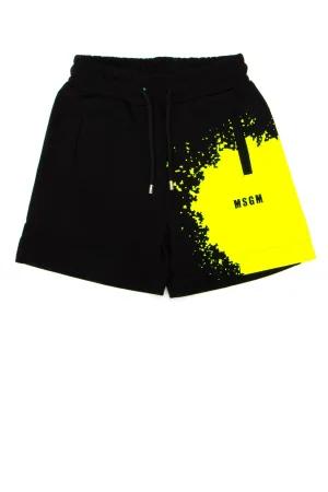 MSGM Kids Logo Print Track Shorts