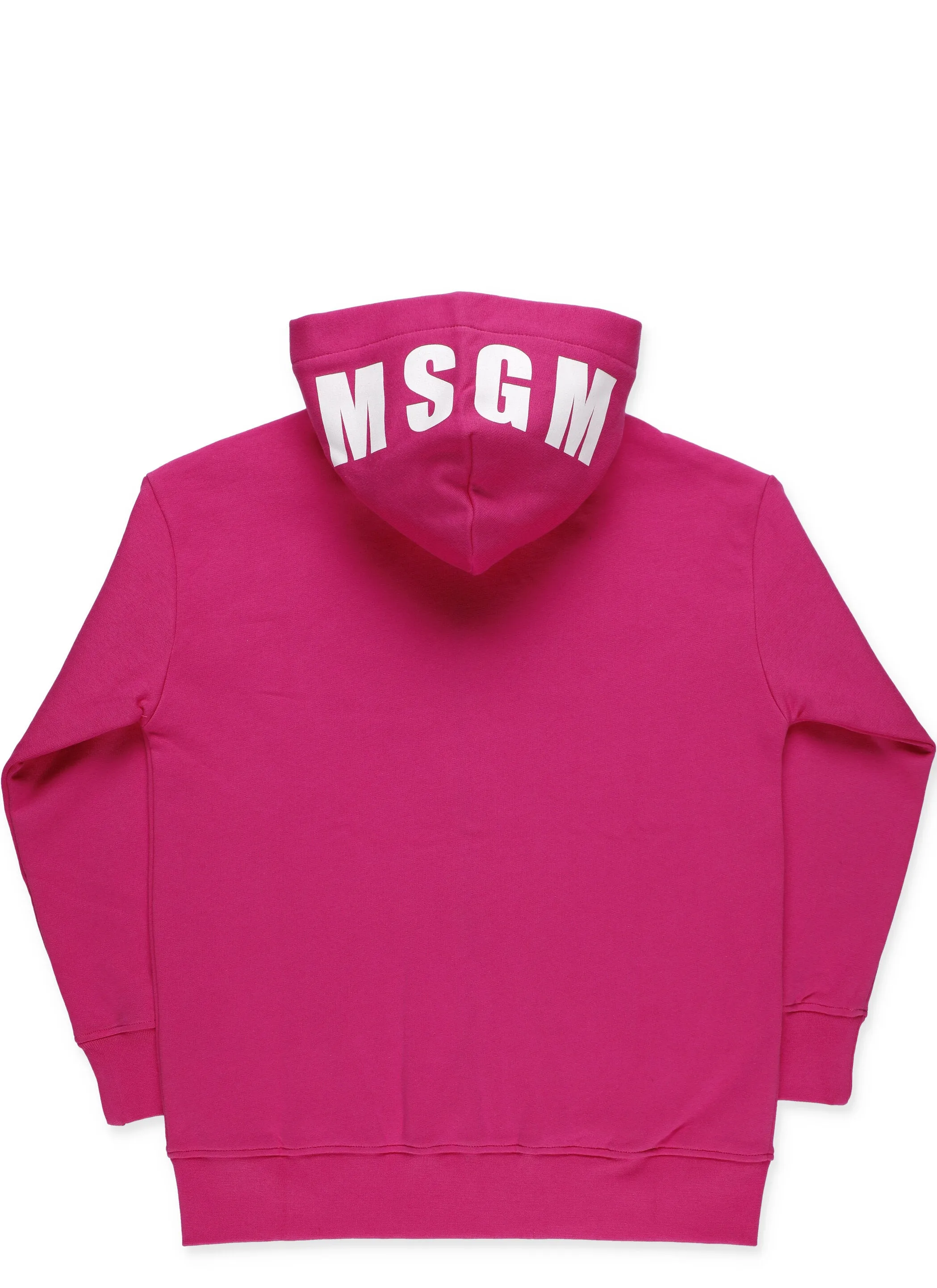 MSGM Kids Logo Print Zipped Hoodie