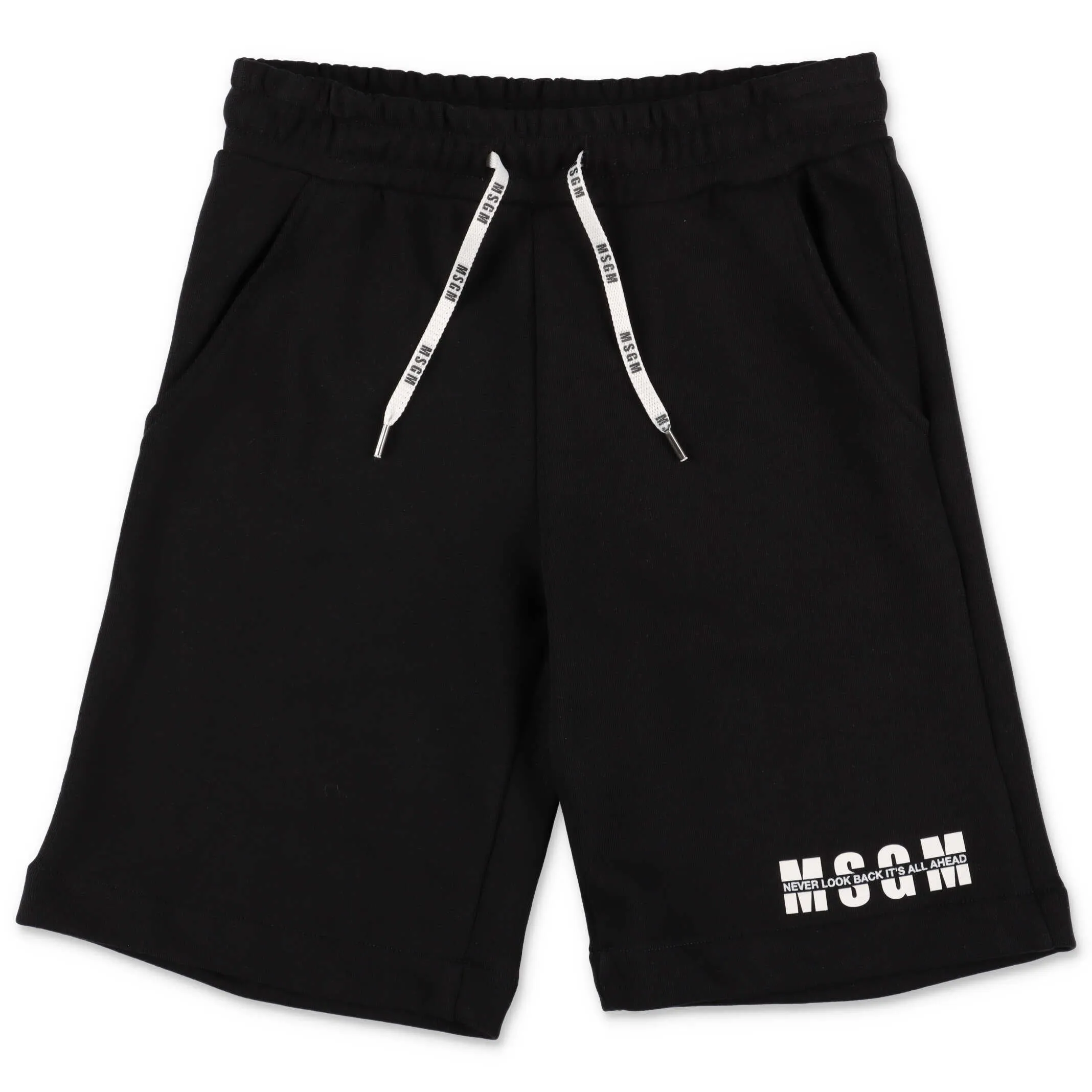 MSGM Kids Logo Printed Drawstring Shorts