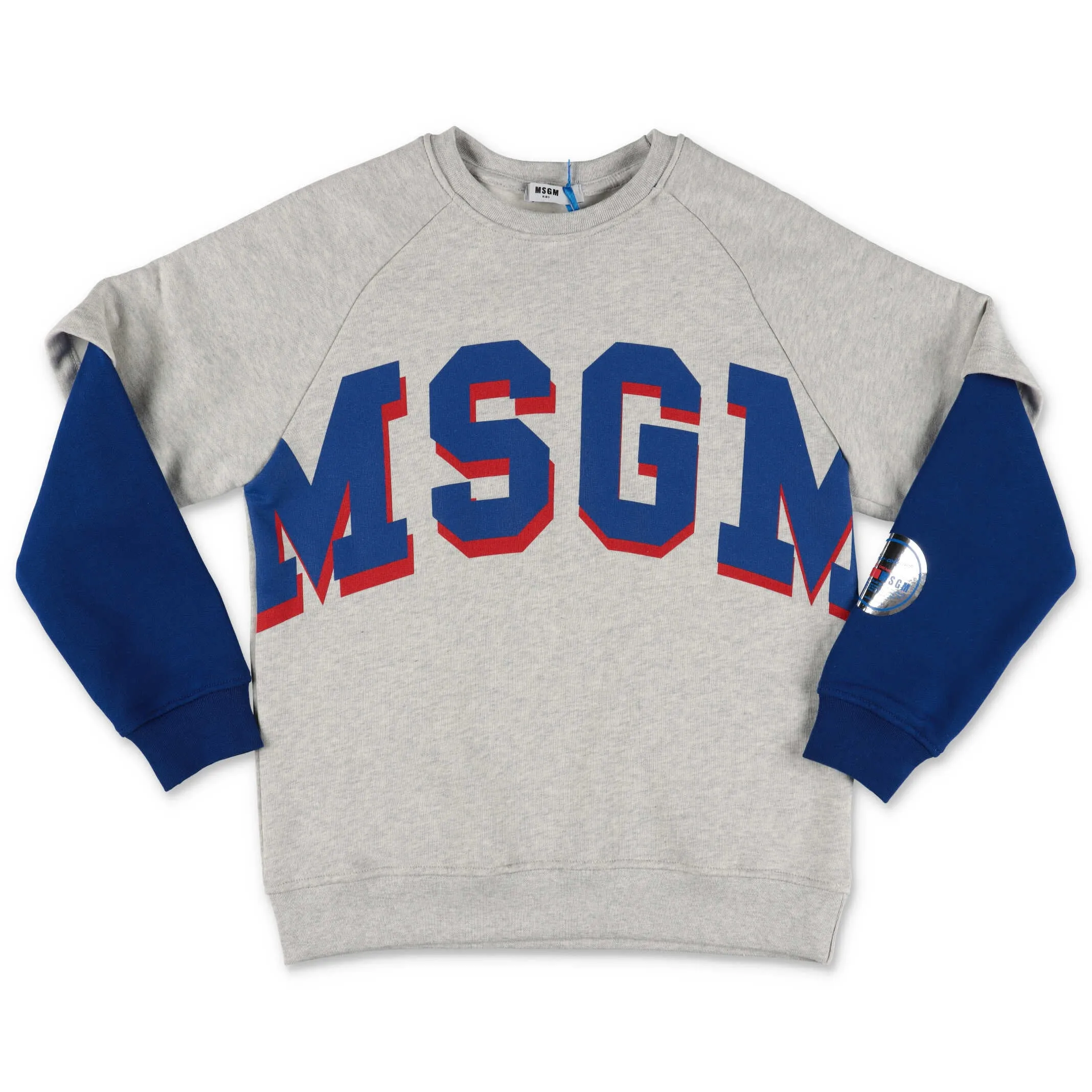 MSGM Kids Logo Printed Layered Sweatshirt