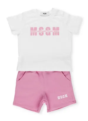 MSGM Kids Logo Printed Two-Piece Set