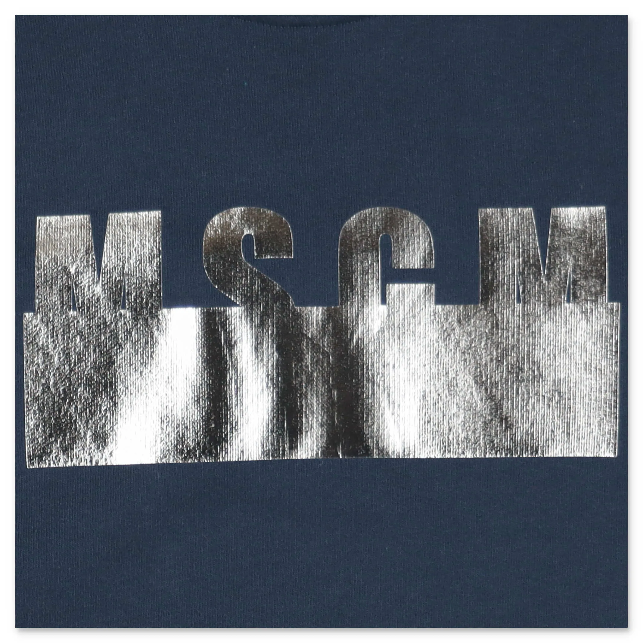 MSGM Kids Metallic Logo Printed Sweatshirt